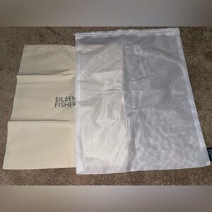 Eileen Fisher White and Beige Storage Bags - 2 PCS